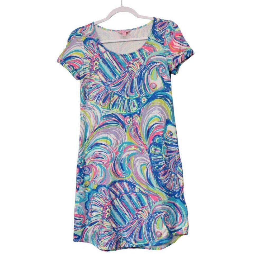 Lilly Pulitzer Tammy Shirt Dress XS Multicolor Preppy Resortwear Beach Tropical